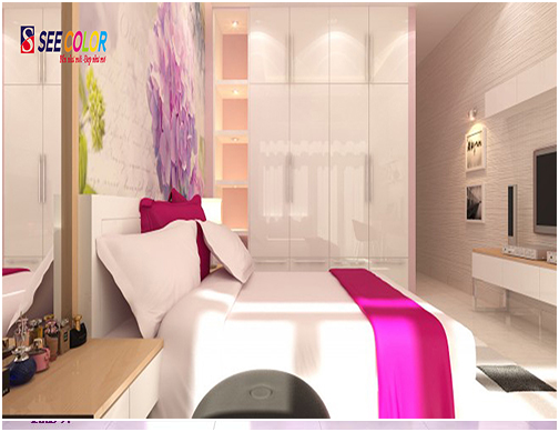Sơn căn phòng với màu hồng phấn lãng mạn 