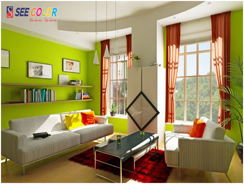 Phòng đọc sách sẽ thư thái hơn với màu xanh lá cây 
