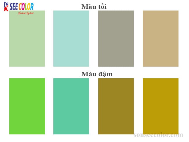 Lựa chọn sơn màu tối để sơn điểm nhấn cho căn phòng