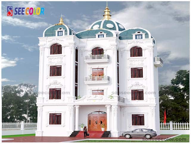 Sơn ngoài trời màu trắng sứ luôn là sự lựa chọn hoàn hảo