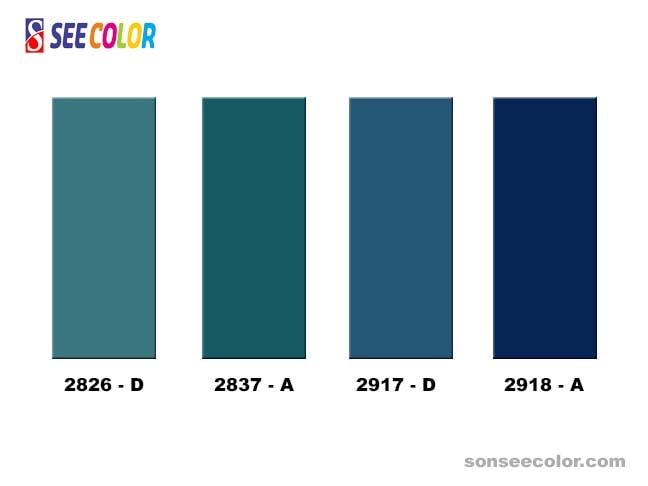 Phào chỉ màu xanh dương đậm hợp với màu nền nhạt