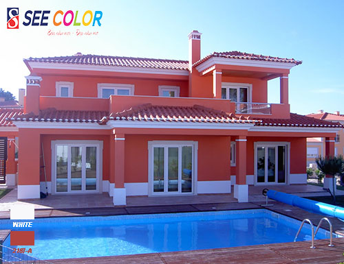 Sơn ngoại thất màu đỏ hợp với mệnh hỏa 