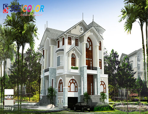 Sơn ngoại thất màu trắng hợp người mệnh kim 
