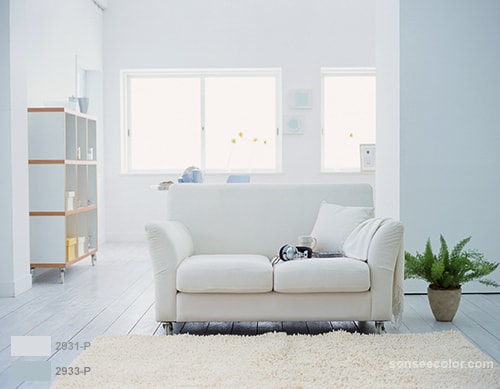 Sơn màu xanh dương nhạt cho phòng ngủ hợp phong thuỷ cho mệnh mộc 