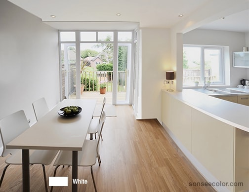 Sơn phòng ngủ màu trắng hợp phong thuỷ người mệnh thuỷ 