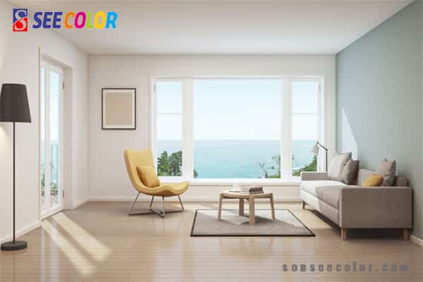 sơn căn phòng với tông màu kem hồng 