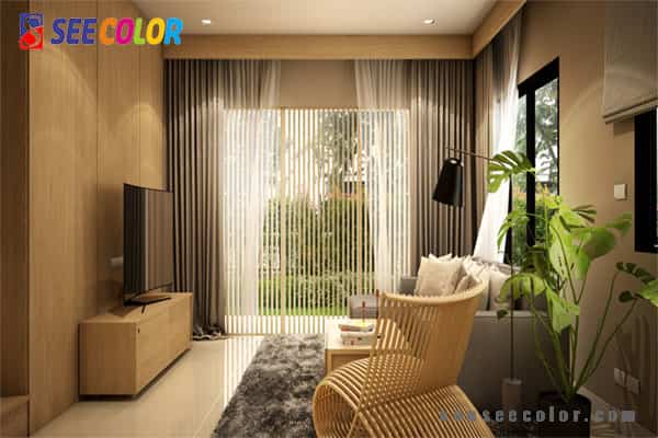 sơn màu tối sẽ thu hẹp căn phòng cho cảm giác gần gũi ấm áp 