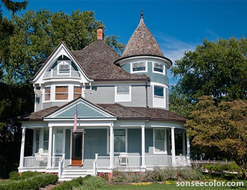 Sơn màu trắng sáng cho ngôi nhà ít ánh sáng 