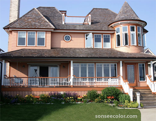 Phối màu đơn sắc màu trung tính ấm 