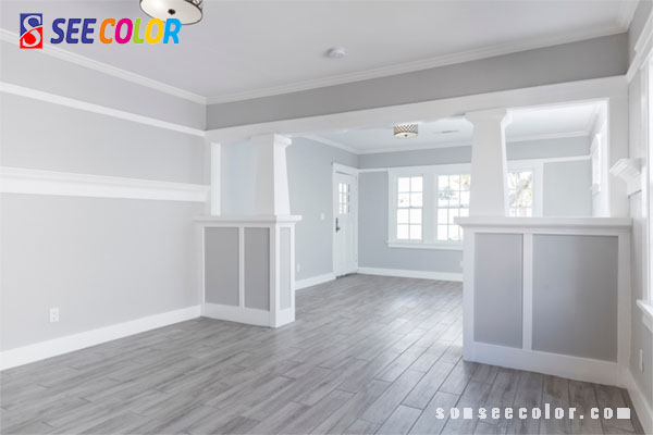 Sử dụng màu trung tính ấm và màu trắng để kết nối không gian chung 