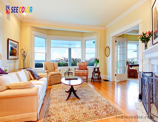 Màu vàng thường hay dùng để sơn phòng khách người mệnh thổ 