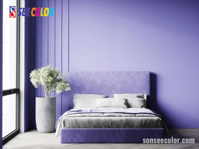 Nên sơn màu tím ở những nơi gần ánh sáng