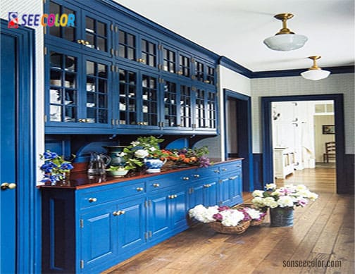 Kết hợp đồ đạc màu xanh dương cho căn phòng đẹp