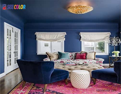 Màu xanh dương được sử dụng nhiều