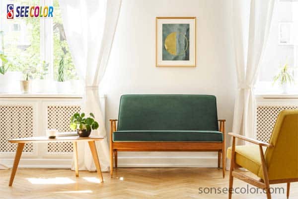 căn phòng được sơn màu vàng kem nhạt đẹp