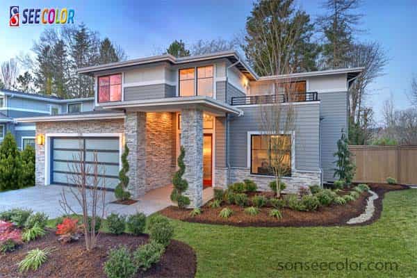 sơn màu xám nhạt để ngôi nhà khỏe và vững chắc hơn