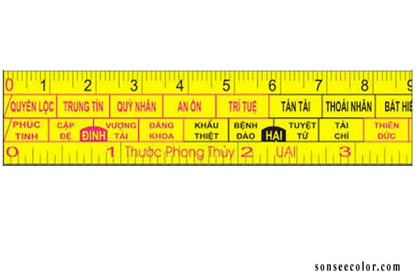 Thước lỗ ban để đo kích thước hợp phong thuỷ khi xây nhà